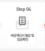 Step 04. 세금계산서 발급 및 입금확인