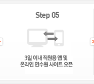 Step 05. 3일 이내 직원용 앱 및 온라인 연수원 사이트 오픈